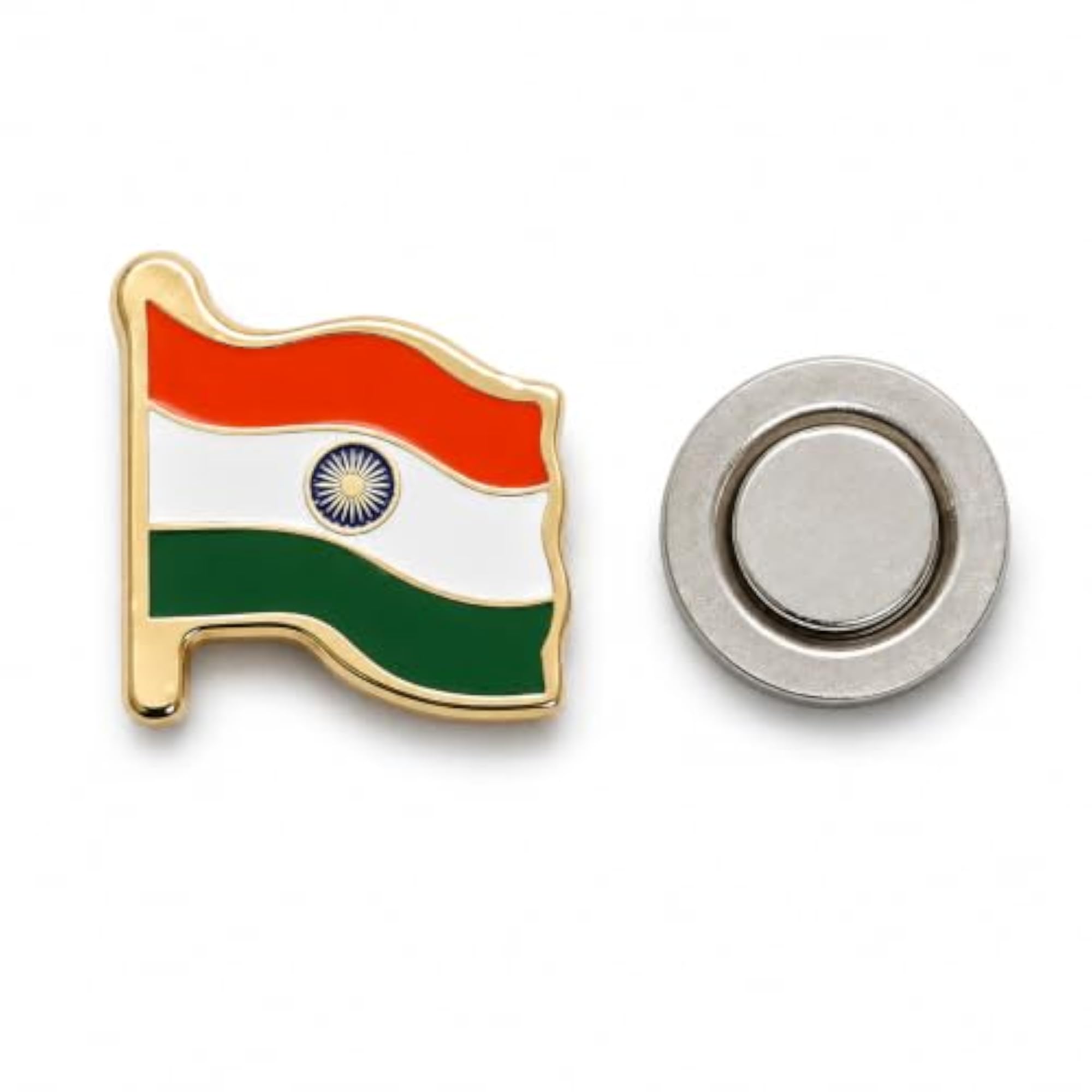 Indian Tricolor Magnetic Flag Badge, Independence Day Accessory